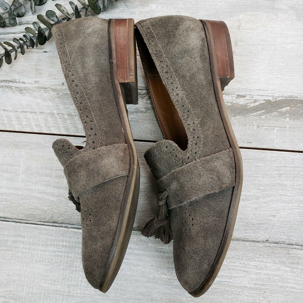 Dolce Vita Gray Suede Loafer Flats - Picture 3 of 5